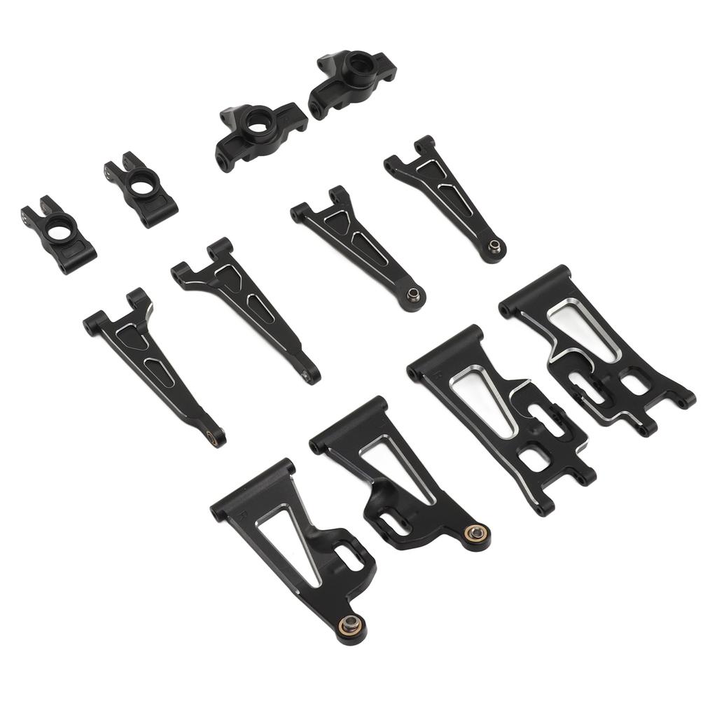 RC Car Suspension Arm Aluminum Alloy Front Rear Suspension Arm Steering Cup Rear Axle Holder Set Upgraded Parts for MJX 14210 14209 1Celsius14 RC Car