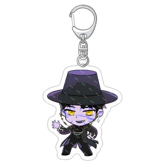 Keychain Pendant 3D Idol Group Design Portable Acrylic Keychain with Metal Lobster Clasp Waterproof Scratch-Proof Key
