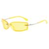 Fashion Metal Candy Color Rimless Sunglasses PC Y2K Dopamine Square Sunglasses Frameless Colorful Eyewear Outdoor