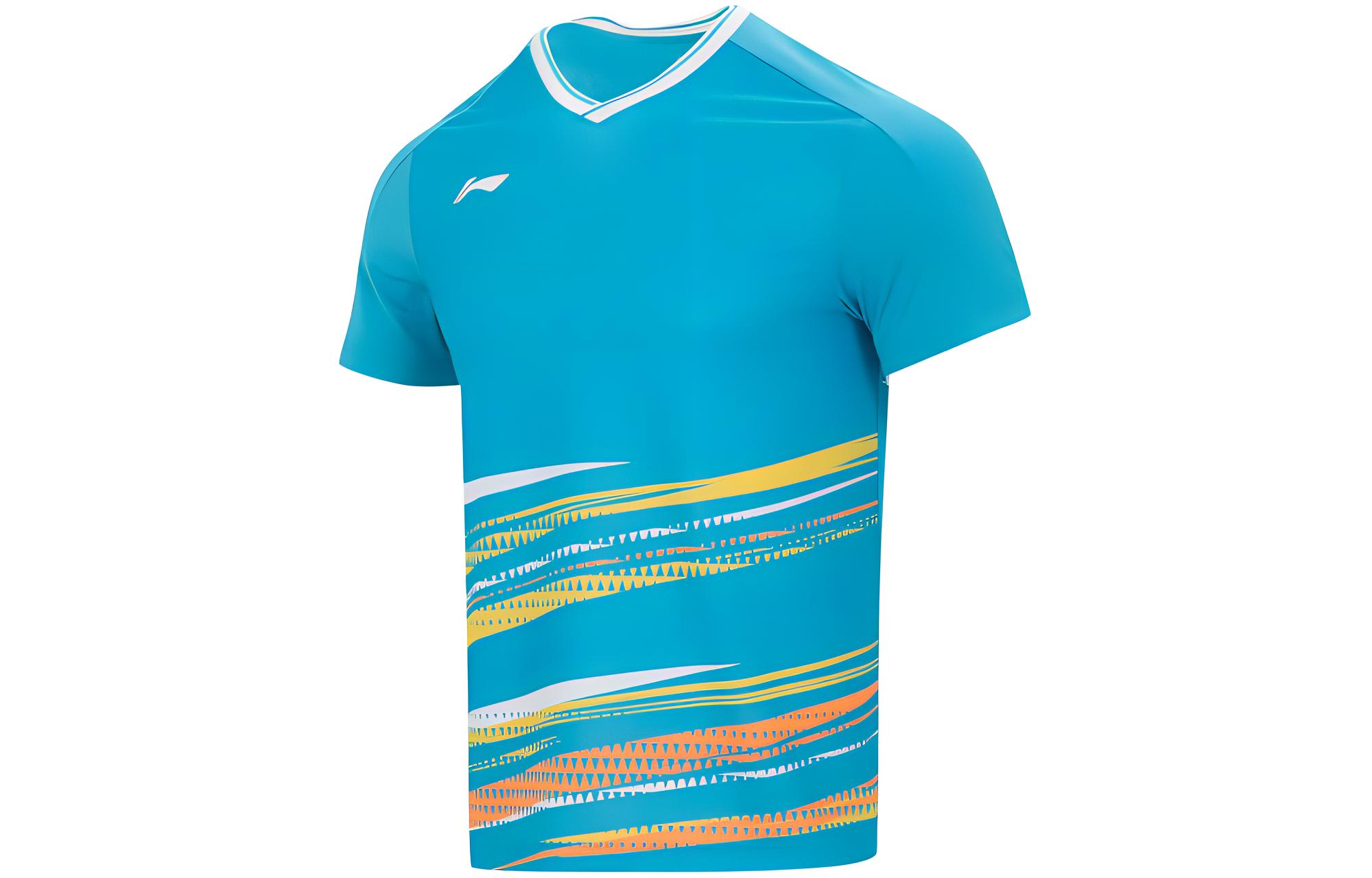 Li Ning Badminton Collection T Shirt Unisex Light Aqua Blue AAYT577-5 M