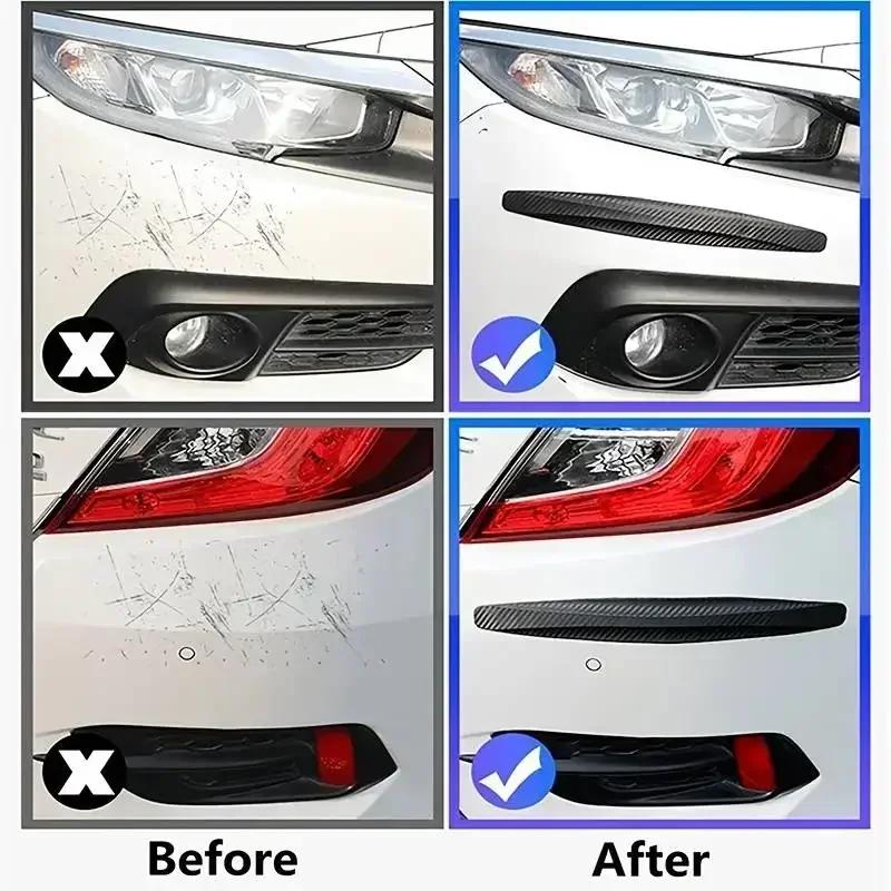 Anti Collision Car Bumper Guard Strip 4Pcs Front Rear Protection Strips Scratch Protector Crash Blade Auto Accessories