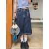 Harajuku Y2k Women's Light Blue Calf Length Cargo Jeans Baggy Denim Trousers Japanese 2000s Oversize Jean Pants Vintage Clothes