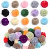 2pcs/lot 6cm Mink Fur Ball Pendants Colorful Fur Pom Poms Ball Charms DIY Keychain Hairpin Earrings Jewelry Crafts Accessories
