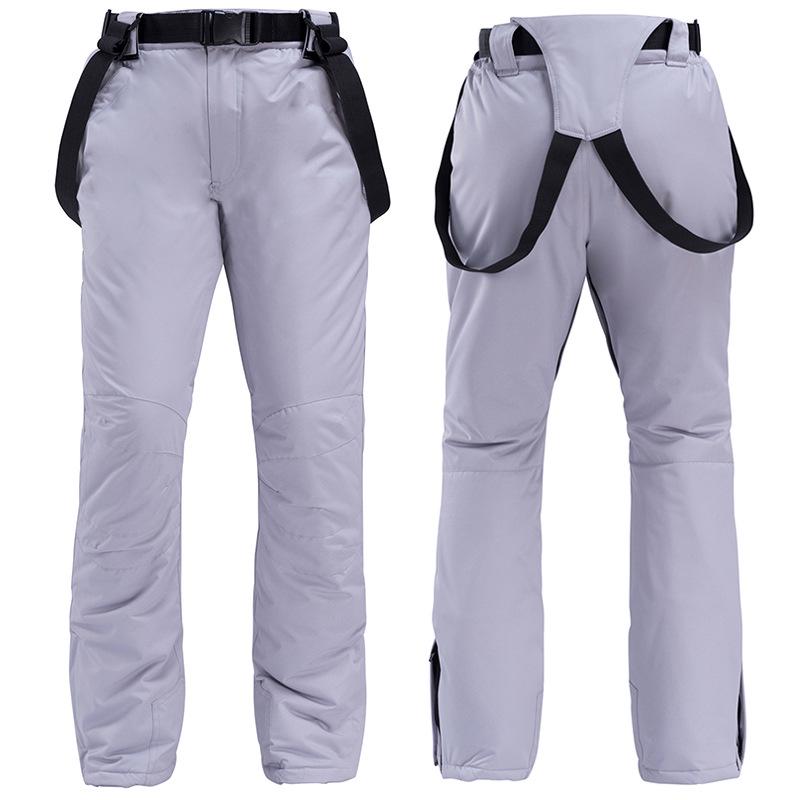 

Unisex Winter Ski Pants - Warm, Thick, and Perfect for Couples S серый