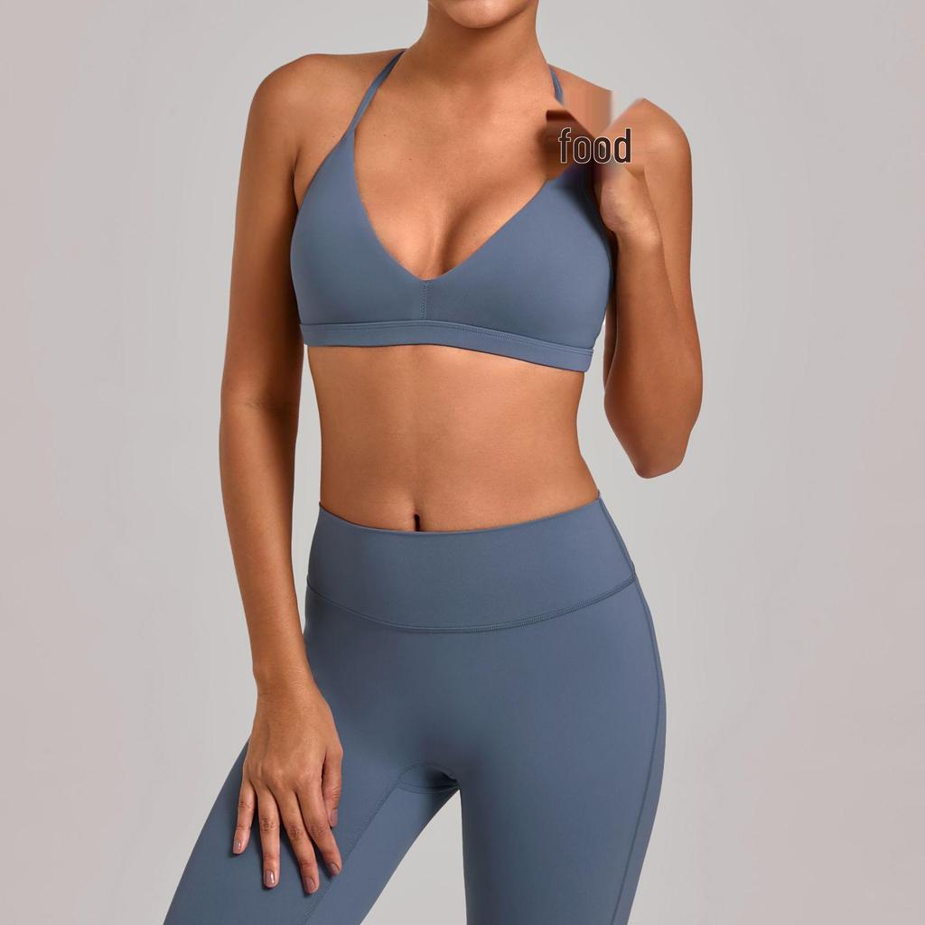 Verstellbarer Yoga-BH mit Kreuzträgern und Hohlrücken-Design für Fitness & Laufen
