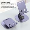 Otáčanie o 360° Celokovová zliatina hliníka Držiak mobilného telefónu Univerzálna konzola Skladací dizajn s dvojitým hriadeľom Stabilný proti pádu pre iPhone / iPad