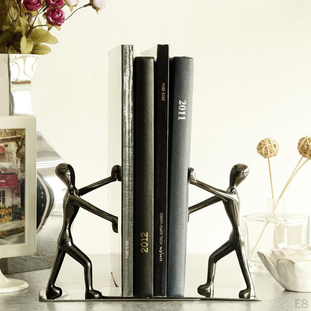 1 Pair Heavy Duty Non-skid Bookend Book Ends Decorative Stands, Great for Birthday Gifts