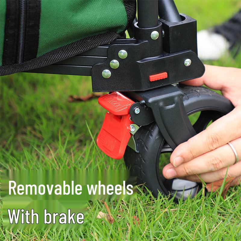 Carrinho de Camping ao Ar Livre com Rodas de Liberação Rápida
