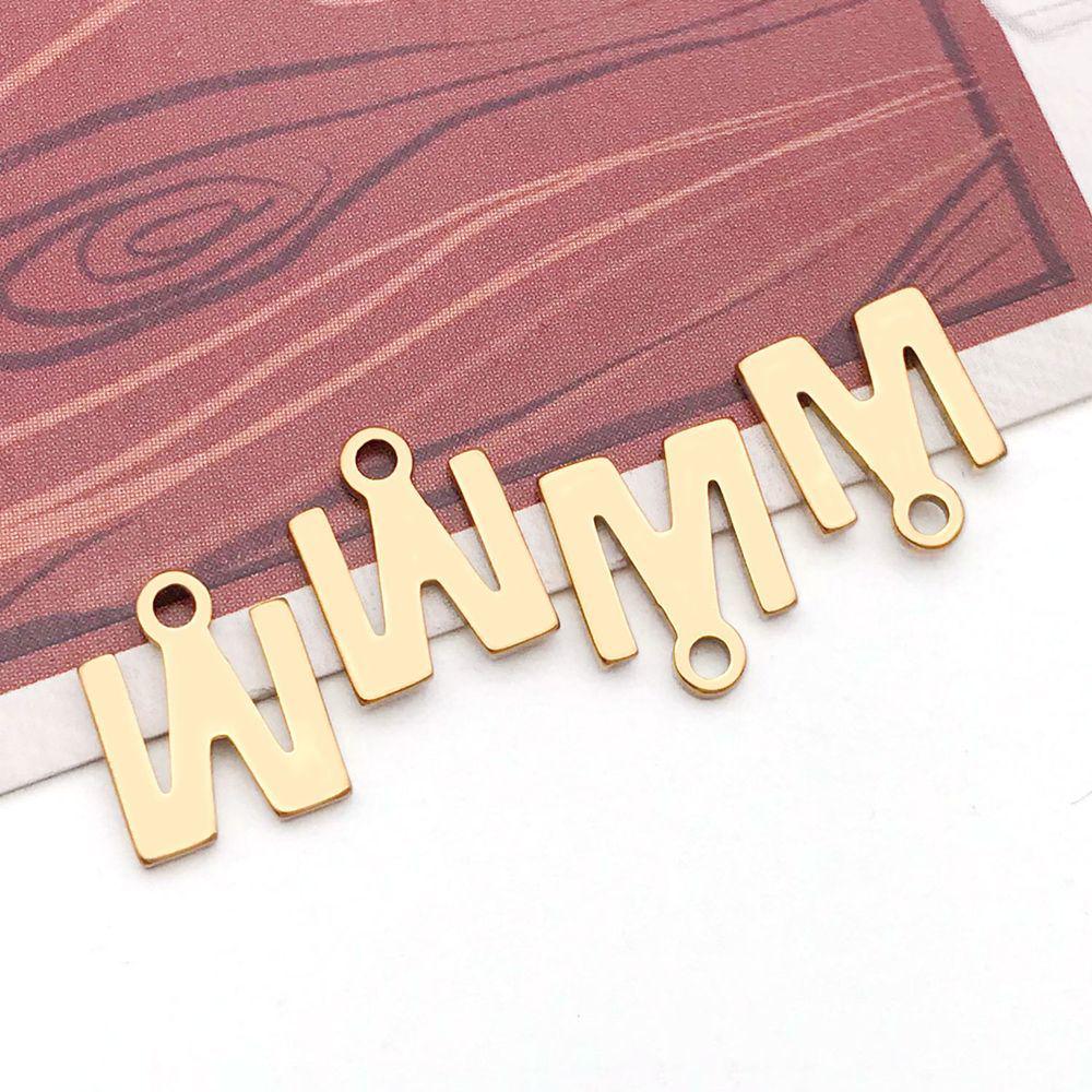 Stainless Steel 26 English Letter Pendant Charm for DIY Bracelets and Necklaces
