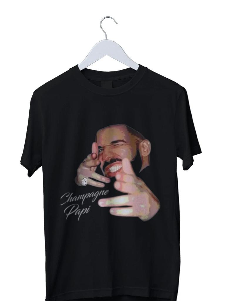 Men's and Women's T-shirts Drake Champagne Papi Graphic