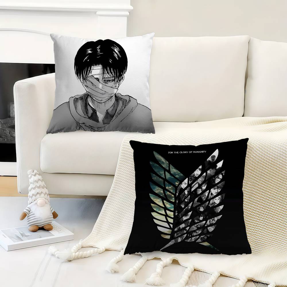 Anime Comics Attack On The Giant Cushion Cover Inches Farmhouse Decor Home Throw Pillow Covers For Couch Decorations