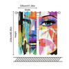 Abstract Curtains Woman Face Art Composition Paint Strokes Splashes Eye Red Lips Pattern Window Drapes Curtain Set Of 2 Made Polyester Washable