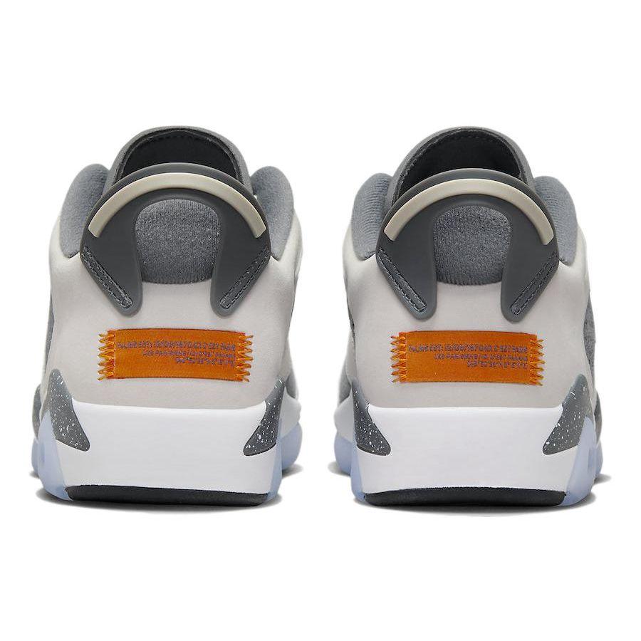 Paris Saint-Germain x Air Jordan 6 Retro Low Iron Grey Herren-Sneaker Light-Bone Magma-Orange White DZ4133-008