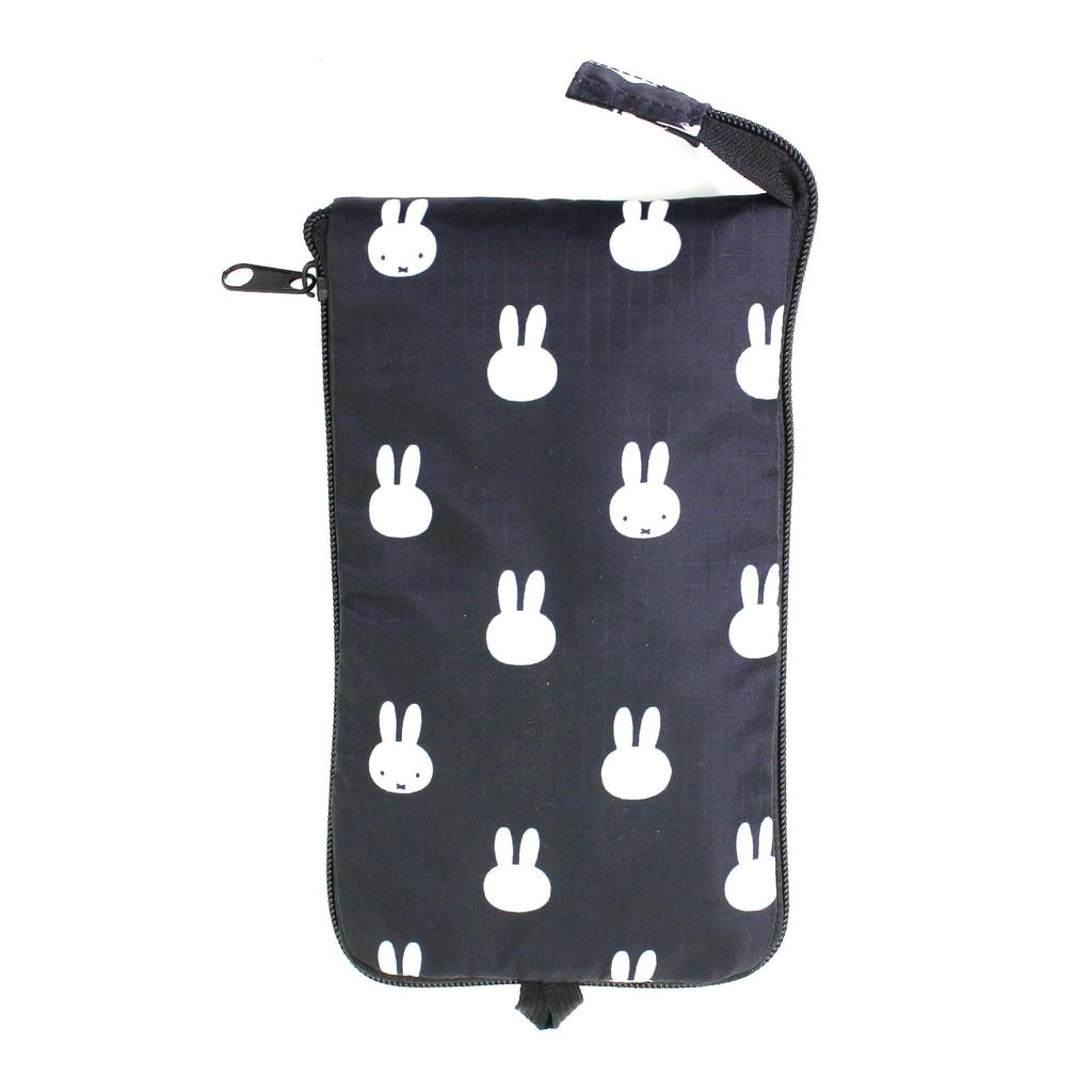 Folding Bag Carry it small and use it Folding bag series convenient for carrying on trips Tote Bag B110 Many Face Black [Travel Collection] - big!