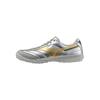 Morelia Sala Pro Comfortable Trendy Versatile Fashion Synthetic Leather Non-Slip Football Shoes Unisex Football Shoes Gold Silver Q1GB2513-04