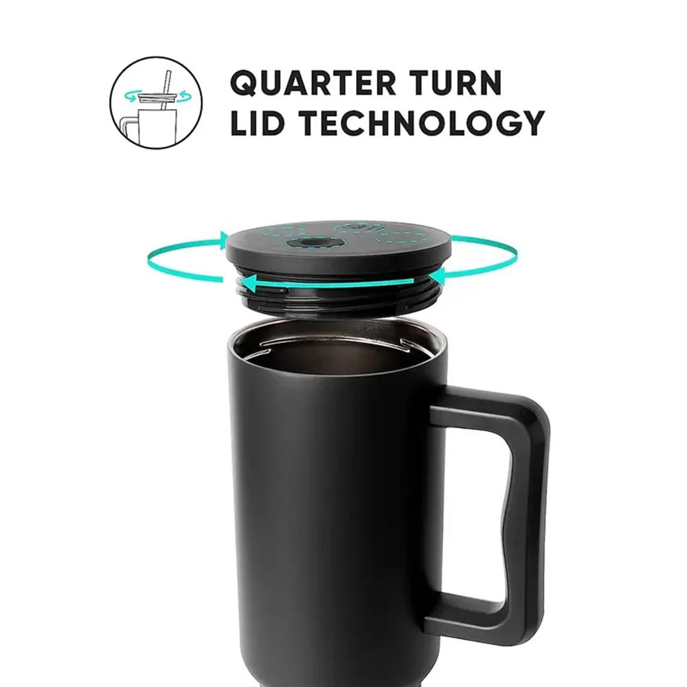 40 Oz Tumbler With Handle Straw Sealed And Leak-Proof Large Capacity Stainless Steel Coffee Cups Bottles Water Thermal Bottle
