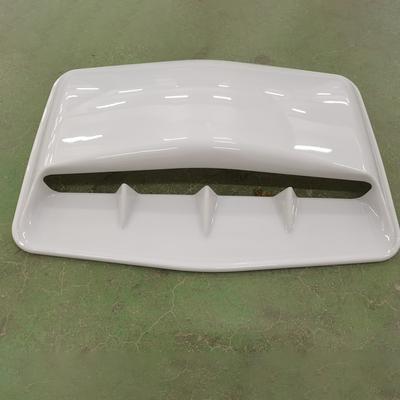 WHITE Universal Car Vent Decorative Air Flow Intake Bonnet Hood Scoop Cover