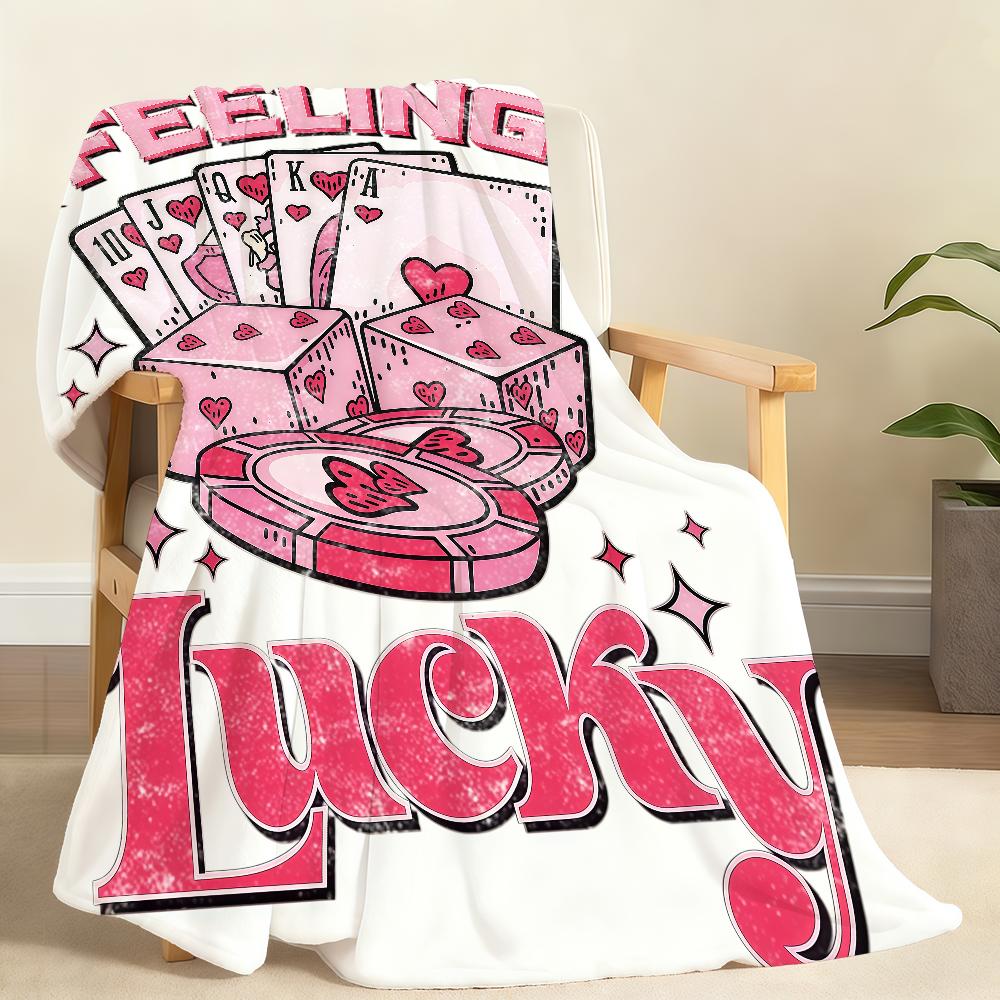 Pink Love Quote Blanket For Soft Throw Blanket for Picnic Bed Sofa Home Bedroom Cozy Warm Comfortable 75x90cm