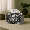 1pc Gothic Baroque Skull Tissue Holder & Napkin Dispenser - Suitable for Home, Parties, Car Decor, Compatible for Tissues/Rolls/Paper Towels, Stylish 