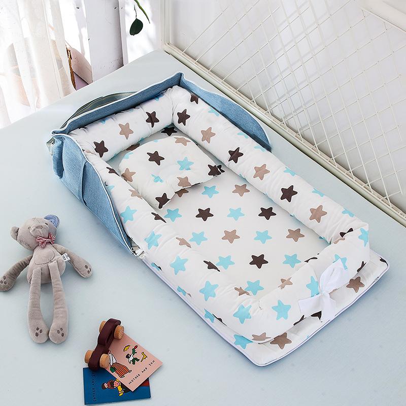 Portable bed-in-bed baby crib foldable newborn bed removable bionic anti-pressure bb bed-in-bed