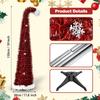 Christmas Tree 4.92 Ft Retractable Spiral Realistic Tabletop Ornament Mini Christmas Tree for Carnival Party Apartment Mothers