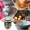 2 Stück Pop-Up Drucktyp Duschbeckenstöpsel Badezimmer Küchenzubehör Kunststoff/Messingkern Abflussfilter Haarfänger Universal