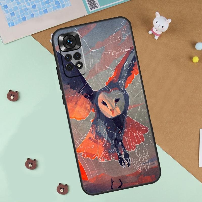 

Owl Watercolor Animal Case For Xiaomi Redmi Note 14 13 12 9 10 11 Pro 10S 11S 12S Cover For Redmi 13C 10C 12C 14C Redmi Note 12S