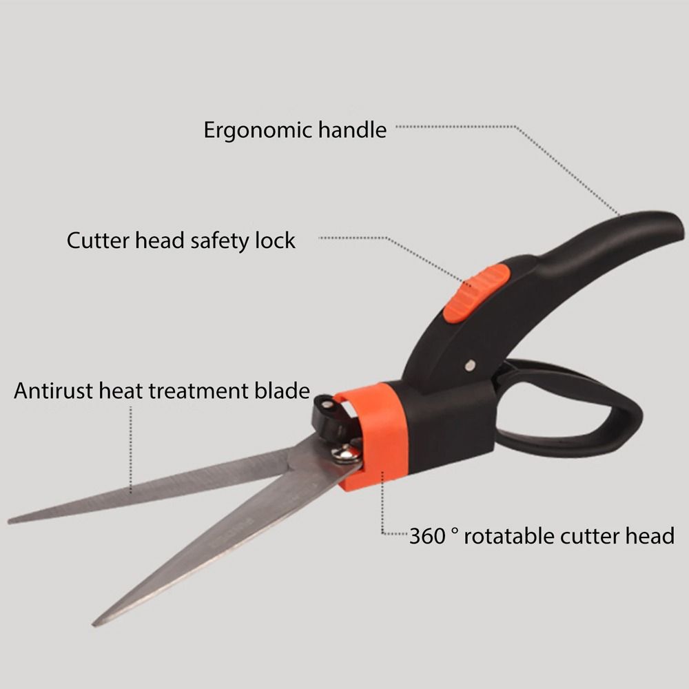 360 Rotation Grass Shears Handheld Gardening Tools Garden Scissors Home Garden Supplies