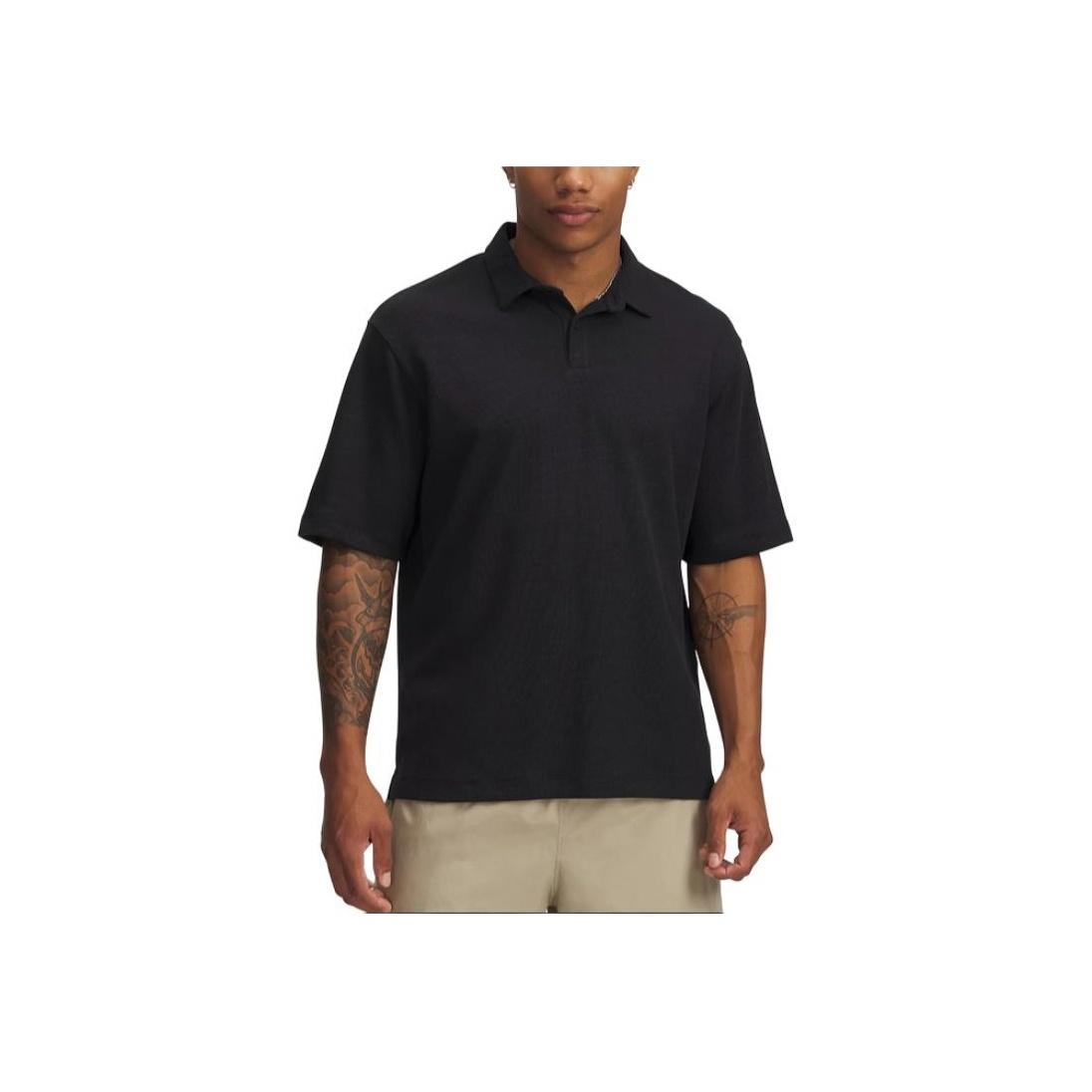 

Under Armour Meridian Soft Series Solid Color Breathable Versatile Short Sleeve Polo Shirt Men Polo Shirts Black 6005521-001 2XL