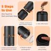 Portable Coffee Bean Grinder with 38 Grinding Setting Digital Power Display 5 Blades Ceramic Conical Burr One Button