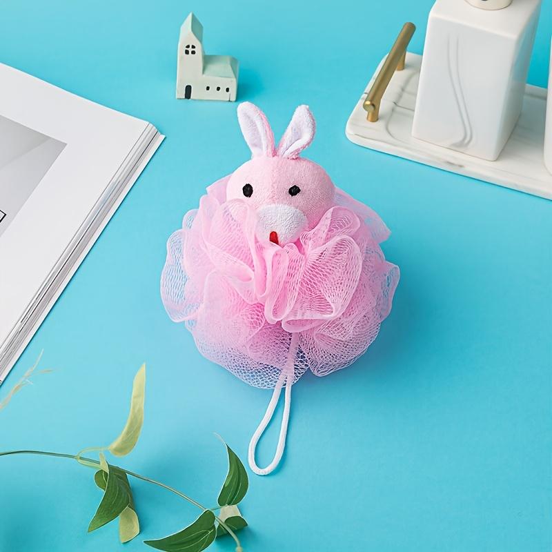 

[Colorful Bath Tennis Balls] Cute Animal-shaped Bath XC, Soft Bath Tennis Balls with Lanyards, Gentle Exfoliating Body Scrub Tools, Bath Balls Suitabl