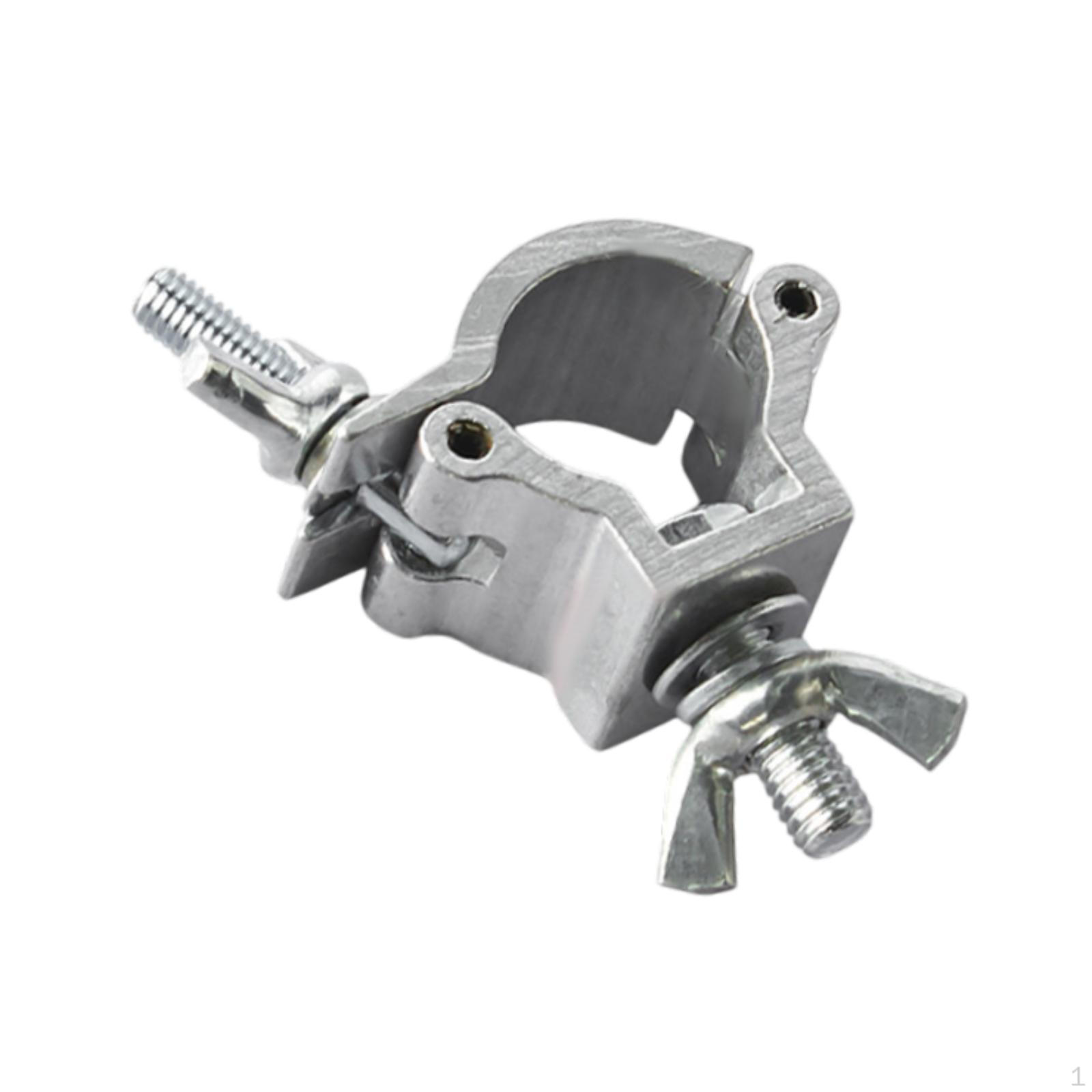 

Зажим для сценического освещения, алюминиевый, грузоподъемность 15 кг, крюк для подвешивания на трубчатую планку диаметром 18–21 мм