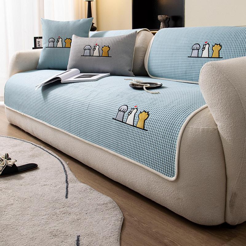 Ice Silk Sofa Cover Summer Cool Feeling Universal Sofa Slipcovers For Living Room Non-Slip Couch Protector Towel Home Decor