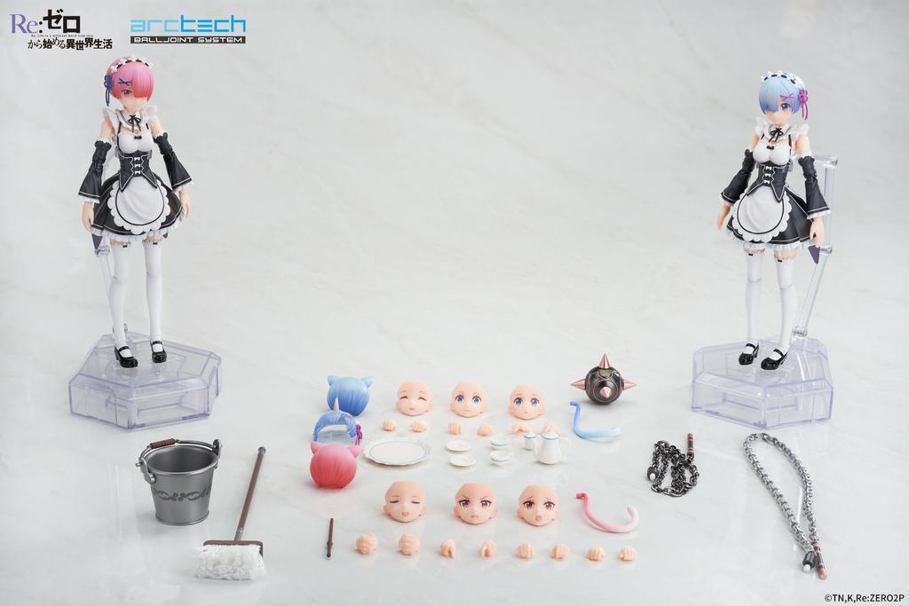 APEX ARCTECH Movable Series Life in Another Ram Rem Set Scale PVC ABS Painted Movable Figure ReZERO -Starting World- & 1/8 &