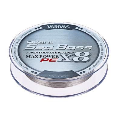 VARIVAS Avani Seabass PE Max Power X8 Schnur, 8-fach geflochten, 150m, 1.5, 28.6lb, Stealth-Grau