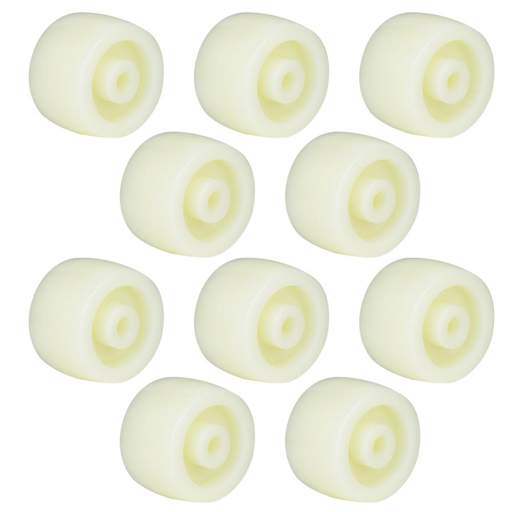 

10pcs 1.5 Inches Nylon Wheel Nylon Round Pulley Caster Roller 40KG Maximum Load