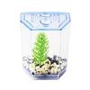 Single/Double Grid Betta Isolation Box Plastic Small Fish Tank Aquarium  Office Fish