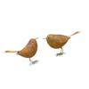 2Pcs Exquisite Decorative Ornament Metal Bird Decorative Ornament Figures Rusty Metal Bird Home Decoration