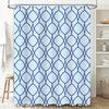 Modern Blue Geometric Shower Curtain Bath Room Decor Waterproof Fabric Shower Cane Privacy Panel Home Decoration for Bathroom In