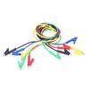 5PCS 1m Test Cable 5 Colors Jumper Wires Durable Alligator Clips  Electrical Testing