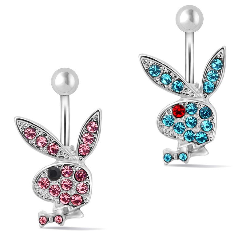 Stainless Steel Cartoon Rabbit Belly Button Ring Navel Piercing Body Jewelry