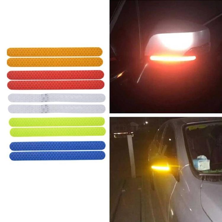 2Pcs/Set Waterproof Self Adhesive Car Reflector Stickers Collision Avoidance