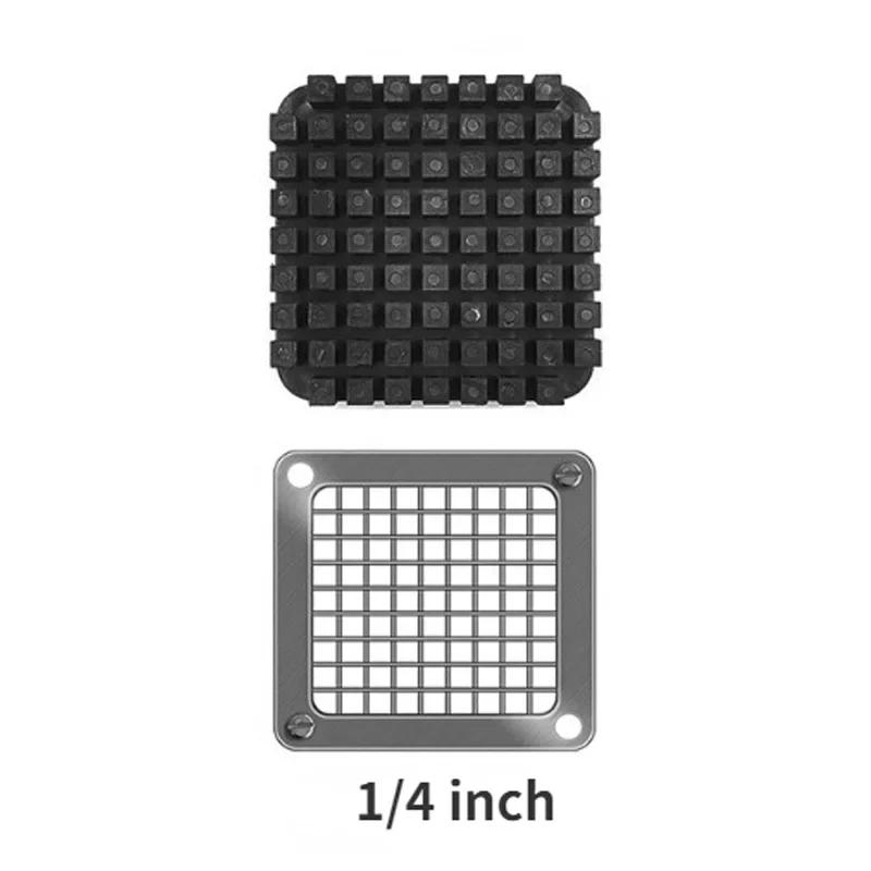Replace Stainless Steel Blades for Potato Cutter Dicer Manual Vegetable Chopper Black 1/2'' 3/8'' 1/4'' 8-Wedge