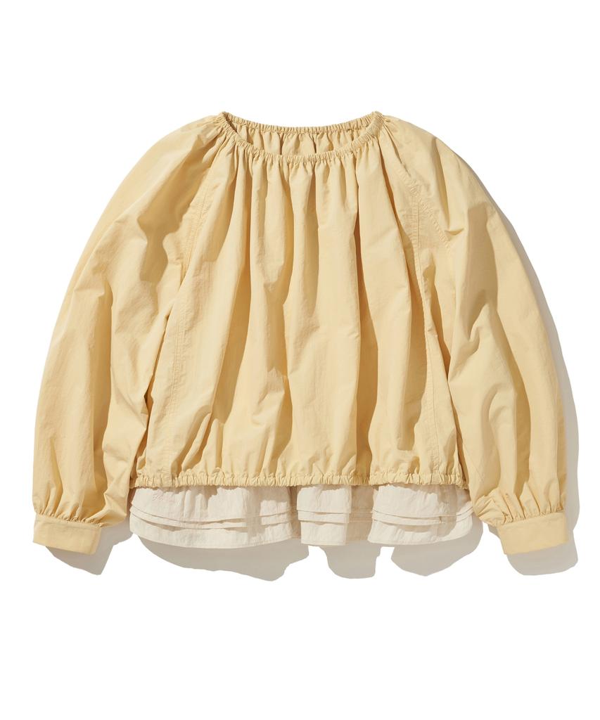 HELEMENT Women'S Flora Frill Blouse (L/Yellow)