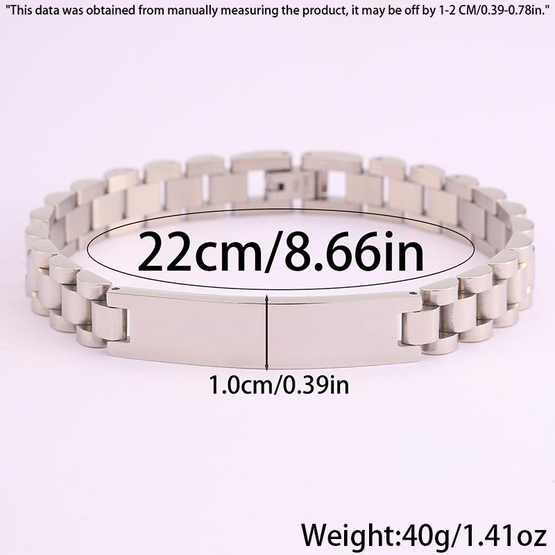 Stainless Steel Strap   Men's and Women's Gentleman's Temperament Retro Bent Brand Strap  Jewelry 