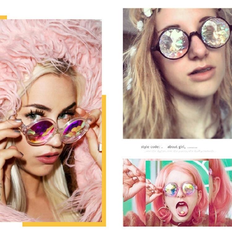 Kaleidoscope Glasses Rave Steampunk Goggles Kaleidoscope Sunglasses Unisex