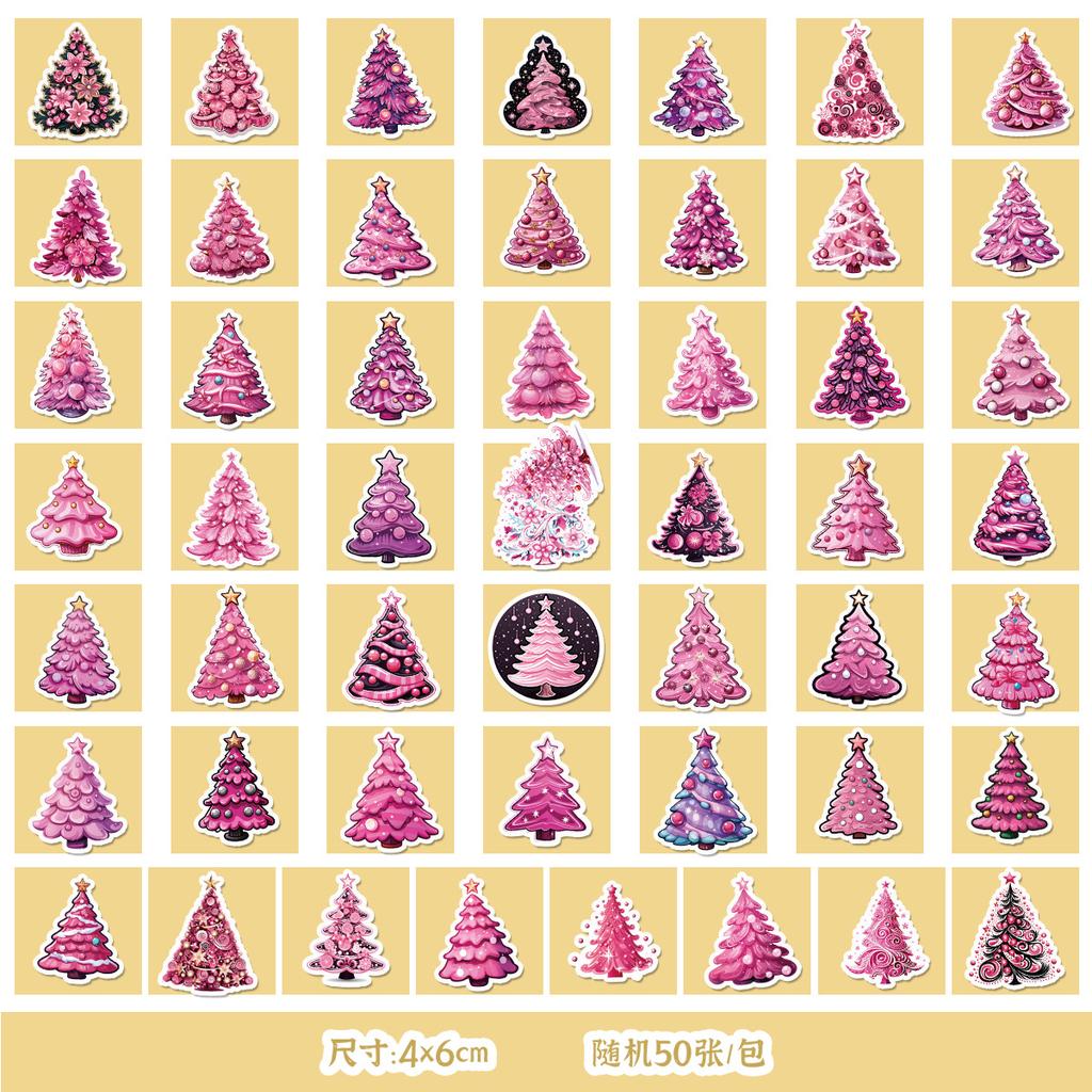 50/100 Nordic Style Christmas Graffiti Stickers Mobile Guitar Decoration Waterproof Stickers DIY Hand Account Stickers