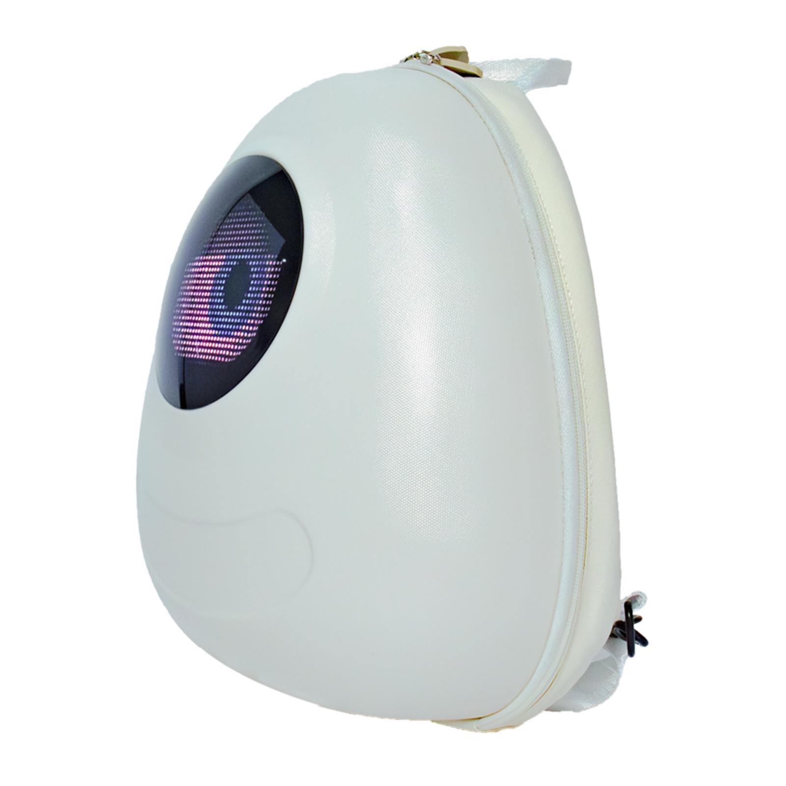 

Светодиодный рюкзак Милые рюкзаки для девочек Рюкзак с большими глазами Рюкзак для активного отдыха DIY Светодиодный экран Рюкзак Управление через мобильный телефон White белый