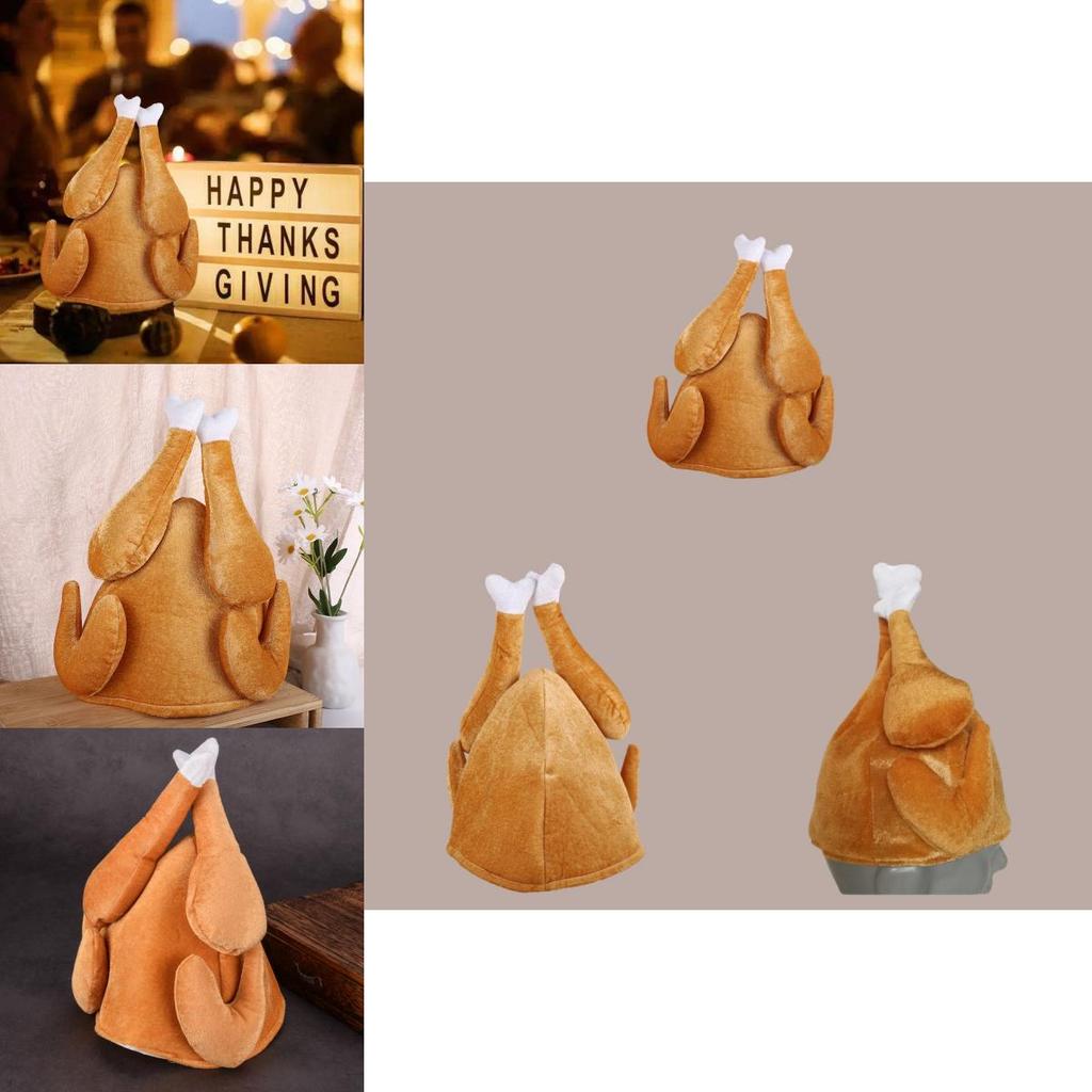 Plush Chicken Leg Cap For Adults And Kids Fun Chicken Thigh Headpiece In Stock