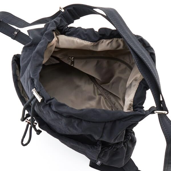 Monica Crinkle Nylon Kordelzug 2-Wege Tasche MONI1060 Grau (11)